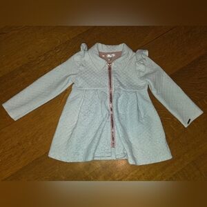 Toddler Girl's TAHARI Dress Pleated Pea Coat Size 3T